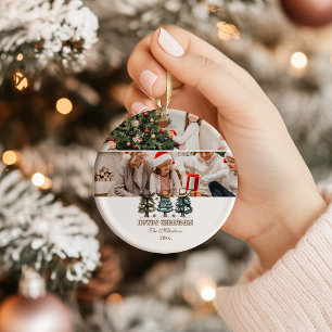 Rustikaler Howdy Weihnachten Western Cowboy Hut Keramik Ornament