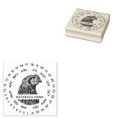 Rustikaler Hühnerfamilienbetrieb ⎢ Eierkarton Datu Gummistempel (Stempel)