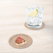 Rustikaler Hühnerfaser-Untersetzer Runder Pappuntersetzer (Vor Ort)