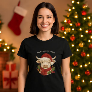 Rustikaler Hühnerstall Weihnachtsmannmütze schwarz T-Shirt