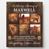 Rustikaler Hund aus Holz Fotoplatte (Vorderseite)