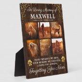 Rustikaler Hund aus Holz Fotoplatte (Seite)