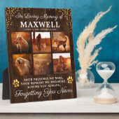 Rustikaler Hund aus Holz Fotoplatte (Seite)