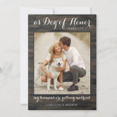 Rustikaler Hund Ehrenfrau Hochzeit Foto Verlobung Ankündigung (Vorderseite)