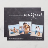 Rustikaler Hund Hochzeit 3 Foto Budget Save the Da (Vorne/Hinten)