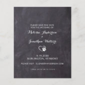 Rustikaler Hund Hochzeit Foto Save the Date Karte (Rückseite)