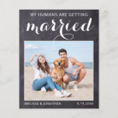 Rustikaler Hund Hochzeit Foto Save the Date Karte (Vorderseite)