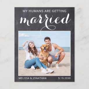 Rustikaler Hund Hochzeit Foto Save the Date Karte