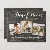 Rustikaler Hund Hochzeit speichern das Datum QR Co (Vorne/Hinten)