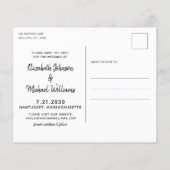 Rustikaler Hund Hochzeitbudget Save the Date Postk (Rückseite)