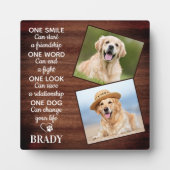 Rustikaler Hund lange Zitat Keepake Pet Hund Foto Fotoplatte (Vorderseite)