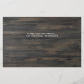 Rustikaler Hund zum Hochzeitbudget speichert die D (Rückseite)