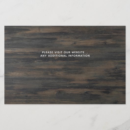 Rustikaler Hund zum Hochzeitbudget speichert die D (Rückseite)