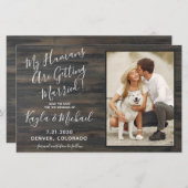 Rustikaler Hund zum Hochzeitbudget speichert die D (Vorne/Hinten)