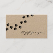 Rustikaler Hundepflaster mit Kraftpapiergeschenk Visitenkarte (Vorderseite)