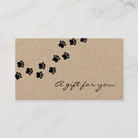 Rustikaler Hundepflaster mit Kraftpapiergeschenk Visitenkarte (Vorderseite)