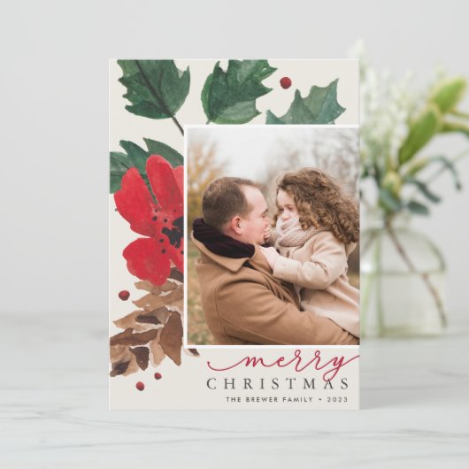 Rustikaler Husten | Weihnachtsweihnachtsgebäck Feiertagskarte (Stehend Vorderseite)