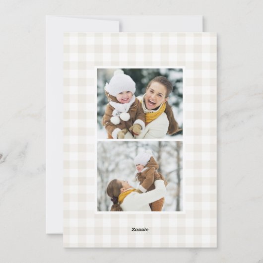 Rustikaler Husten | Weihnachtsweihnachtsgebäck Feiertagskarte (Rückseite)