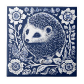 Rustikaler Igel Keramik Fliese (Vorderseite)