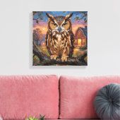 Rustikaler Impasto-Uhu  Leinwanddruck (Insitu (Wohnzimmer))