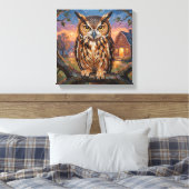Rustikaler Impasto-Uhu  Leinwanddruck (Insitu (Schlafzimmer))