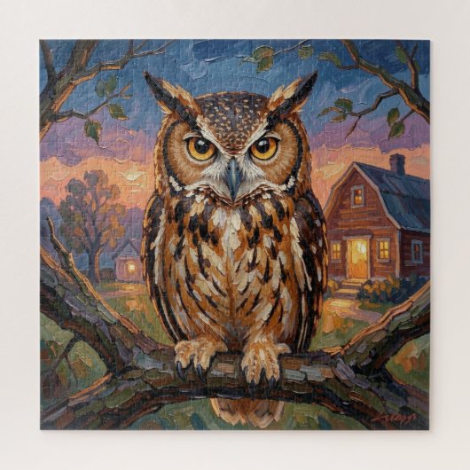 Rustikaler Impasto-Uhu  Puzzle (Vertikal)