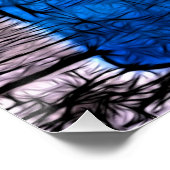 Rustikaler Impressionismus Blauer Vase Sommerdaisi Poster (Ecke)