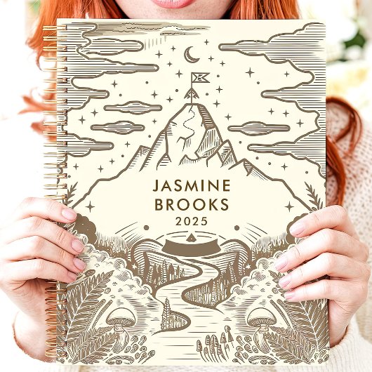 Rustikaler Individuelle Name Bergwelt Planer