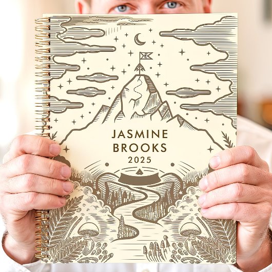 Rustikaler Individuelle Name Bergwelt Planer