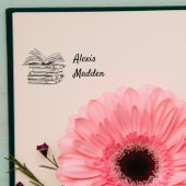 Rustikaler Individuelle Name | Bibliothek Permastempel