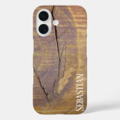Rustikaler Individuelle Name Naturzeder Holz Knote Case-Mate iPhone Hülle (Rückseite)