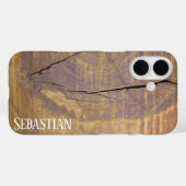 Rustikaler Individuelle Name Naturzeder Holz Knote Case-Mate iPhone Hülle (Rückseite (Horizontal))