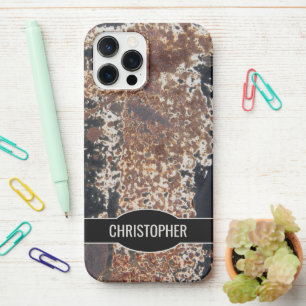 Rustikaler Individuelle Name Rusty Metal Texture i iPhone 12 Pro Max Hülle