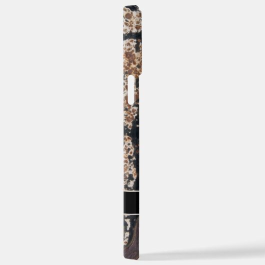 Rustikaler Individuelle Name Rusty Metal Texture i iPhone Hülle (Rechte Seite)