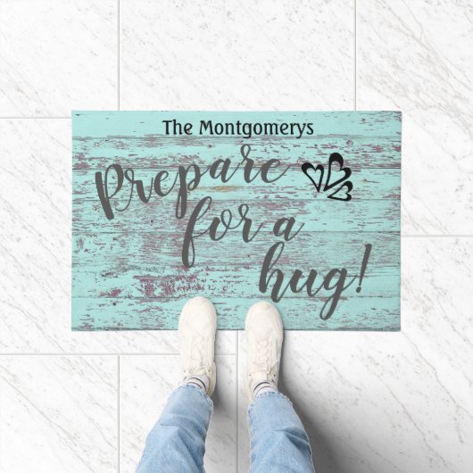 Rustikaler Individuelle Name-Spaß bereitet sich au Fußmatte (Indoor)