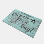 Rustikaler Individuelle Name-Spaß bereitet sich au Fußmatte (Schrägansicht)