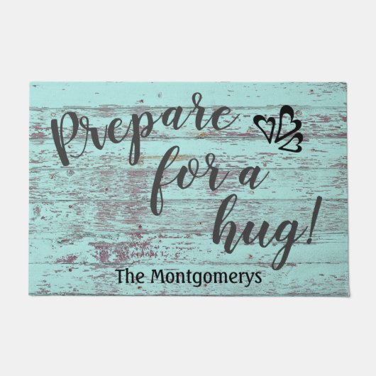 Rustikaler Individuelle Name-Spaß bereitet sich au Fußmatte (Vorderseite)