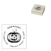 Rustikaler Jack O´Lantern Pumpkin Halloween Gummistempel (Stempel)