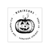 Rustikaler Jack O´Lantern Pumpkin Halloween Gummistempel (Prägung)
