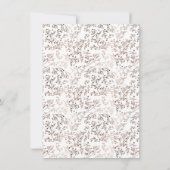 Rustikaler Junggeselinnen-Abschied aus Holz, dünne Einladung (Rückseite)