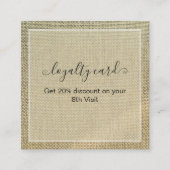 Rustikaler Jute Beige Leinenstoff  Treuekarte (Vorderseite)