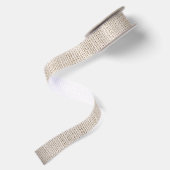 Rustikaler Jute Satinband (Rückseite)
