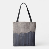 Rustikaler Jute und Scheunenholz-Text Tasche (Rückseite)