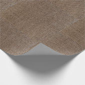 Rustikaler Jutestoff-Druck Geschenkpapier (Ecke)