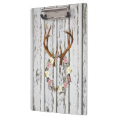 Rustikaler KabineWreath der Blumen auf Klemmbrett (Links)