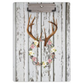 Rustikaler KabineWreath der Blumen auf Klemmbrett (Vorderseite)