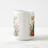 Rustikaler Kaffee-Cup mit Milchkanne und Blume Kaffeetasse (Mittel)