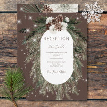 Rustikaler Kakao Pine Winter Sparkle Empfang