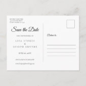 Rustikaler Kalender mit Holzzeichenleuchten Save t Ankündigungspostkarte (Rückseite)