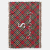 Rustikaler Kariert roter grüner Tartan Decke (Vorderseite Vertikal)
